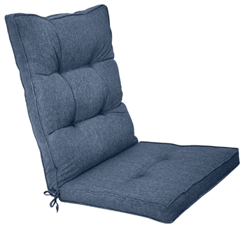 Eksklusiv havehynde til positionsstol - Med høj ryg - 7 cm tyk - Ekstra blød hynde - Mørkeblå havehynde 