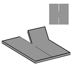 H - Split lagen - Kuvertlagen - 180x200 cm - Hvid - 100% Bomuldssatin