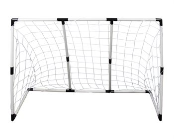 Fodboldmål i hårdt plast 185 x122cm - Inkl. 2 i 1 mål kan samles på flere måder - bold og pumpe medfølger 