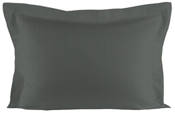 Pudebetræk 60x63 cm - Jacquardvævet - Mørkegrå - 100% økologisk bomuldssatin - Turiform