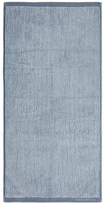 Marc O Polo Badehåndklæde - 70x140 cm - Blå og hvid - 100% Bomuld - Luksus håndklæde 