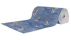 Skridsikker bademåtte - På metermål - Print med delfiner - 65 cm bred - Multifunktionsmåtte til vådrum
