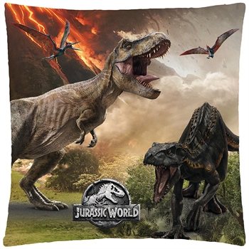 Jurassic World pyntepude 40x40cm  - Børne pude til børneværelset