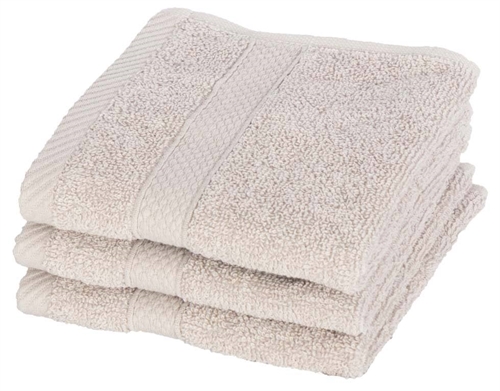 Vaskeklud - 30x30 cm - Diamant - Lysegrå - 100% Bomuld - Bløde vaskeklude fra Egeria 