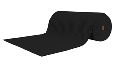 Skridsikker bademåtte - På metermål - Ensfarvet sort - 65 cm bred - Multifunktionsmåtte til vådrum