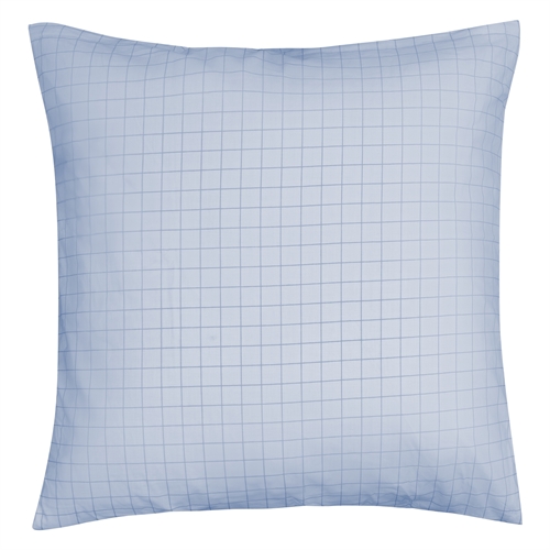  Pudebetræk 60x63 cm - 100% bomuld - Blå ternet hovedpudebetræk - Nordstrand Home