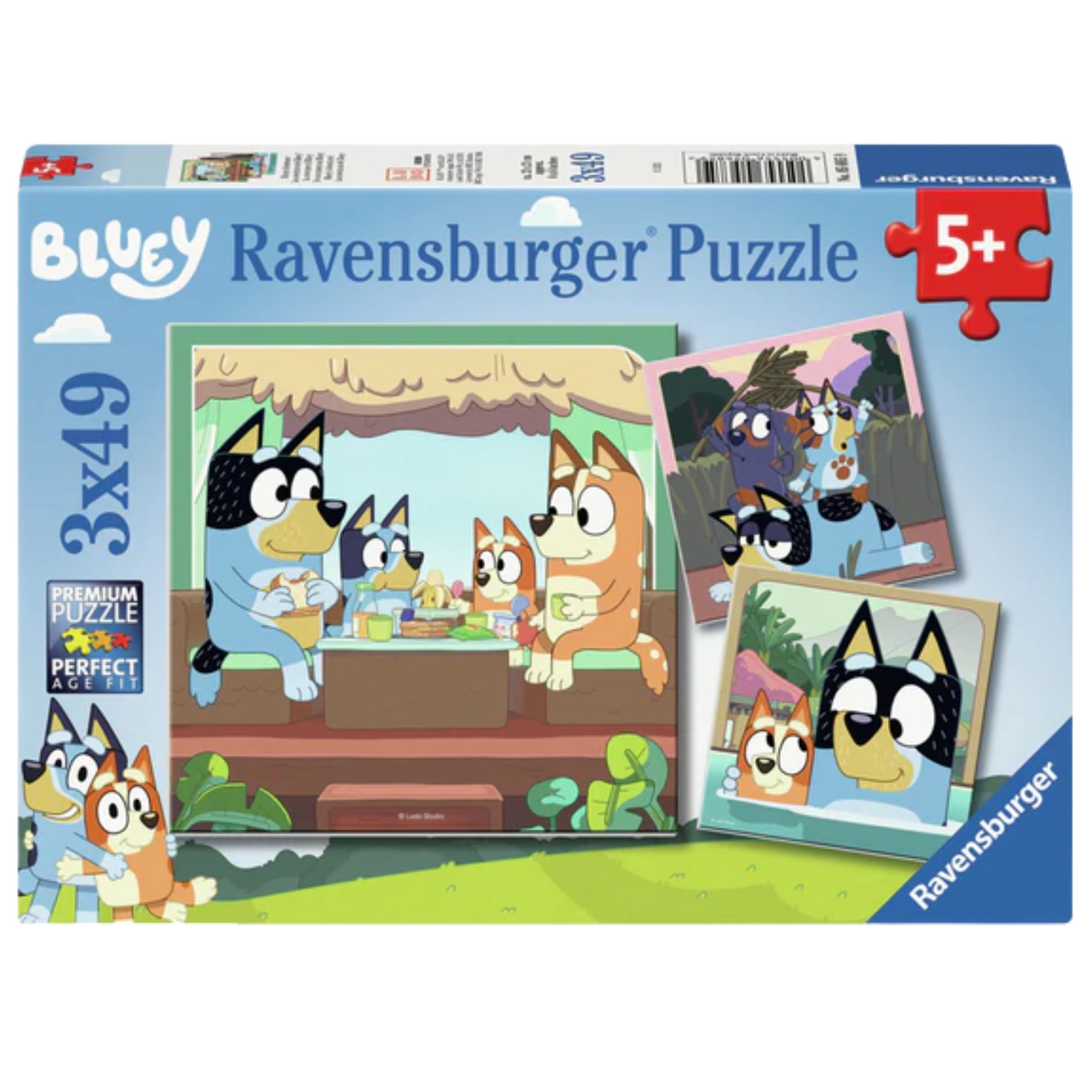 Puslespil med Bluey - 3x49 brikker