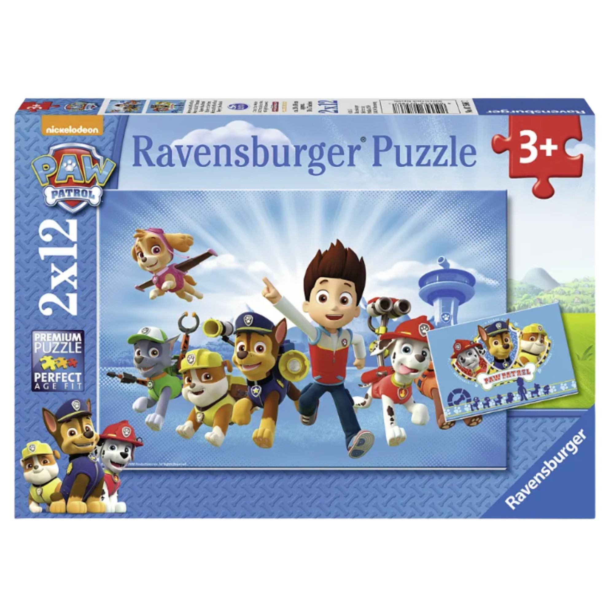 Puslespil med Paw Patrol - 2x12 brikker