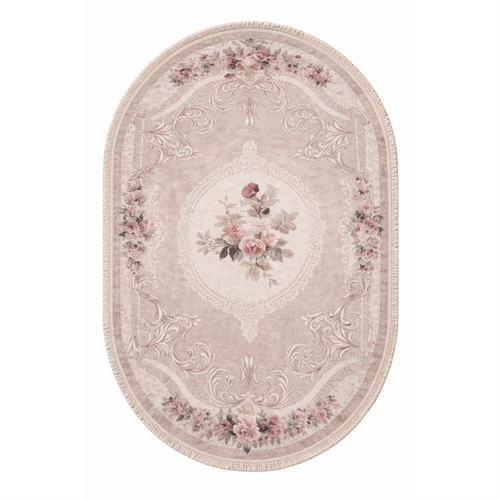 Gulvtæppe - 140x200 oval - Rose - Sunshine - Nordstrand Home