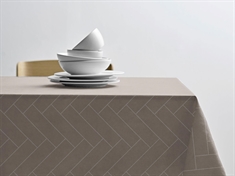 Damaskdug - 100% damaskvævet bomuld - Tiles Södahl - Taupe