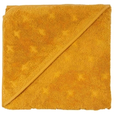 Badeslag - 70x70 cm - Müsli Mustard - 100% økologisk bomuld - Baby håndklæde 