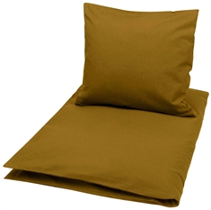 Junior sengetøj 100x140 cm - Solid pesto - 100% økologisk bomuld - Müsli