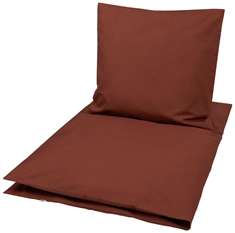 Junior sengetøj 100x140 cm - Solid fudge - 100% økologisk bomuld - Müsli