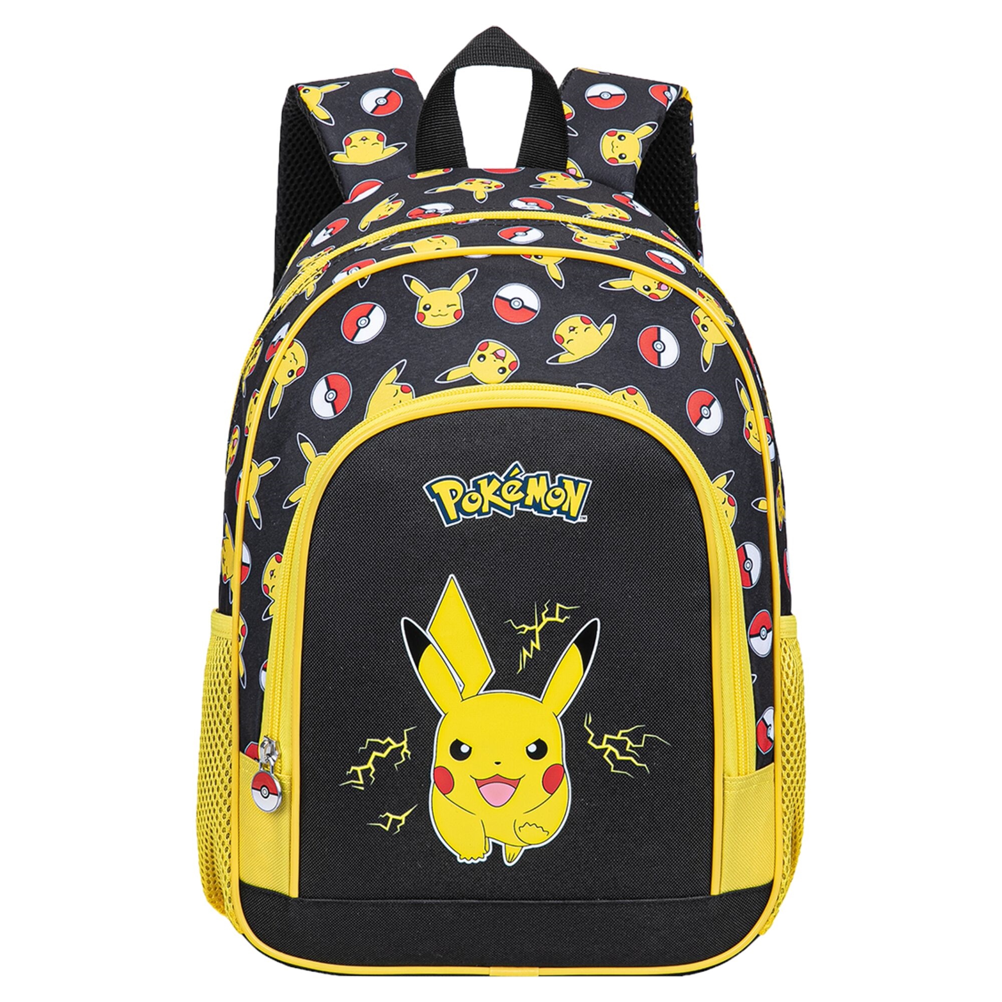 Pokémon Pikachu rygsæk med Poké Balls - 11 liter - 37x26x12 cm
