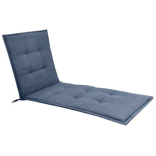 Hynde til solvogn - Mørkeblå universal hynde til liggestol - 5 cm skumfyld - God komfort & UV beskyttet betræk - Hynde til solseng - Nordstrand Home hynde