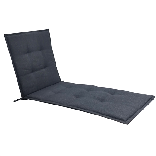 Hynde til solvogn - Antracit grå universal hynde til liggestol - 5 cm skumfyld - God komfort & UV beskyttet betræk - Hynde til solseng - Nordstrand Home hynde