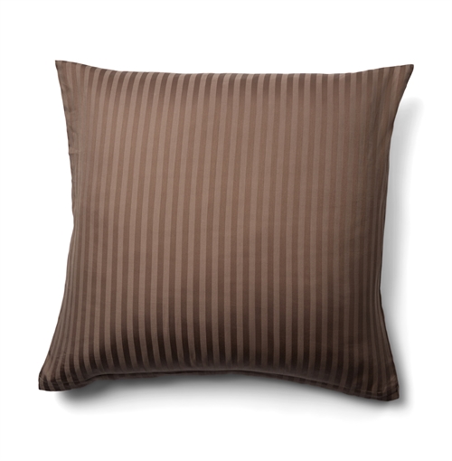  Pudebetræk 60x63 cm - 100% Bomuldssatin - Brunt ensfarvet hovedpudebetræk - Borg Living
