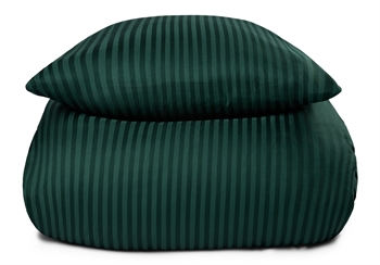Sengetøj i 100% Bomuldssatin - King Size sengesæt 240x220 cm - Grønt ensfarvet sengelinned - Borg Living