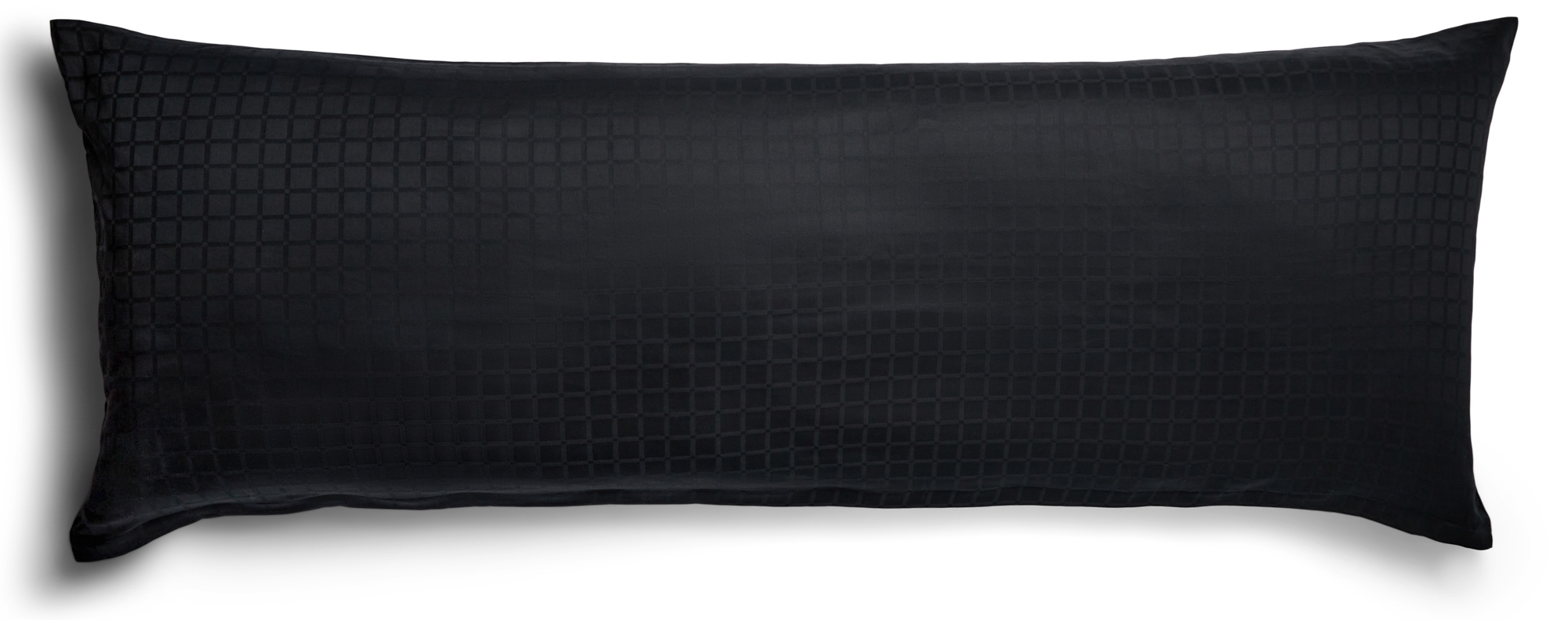 Pudebetræk 50x150 cm - 100% Bomuldssatin - Multipude - Sort jacquardvævet