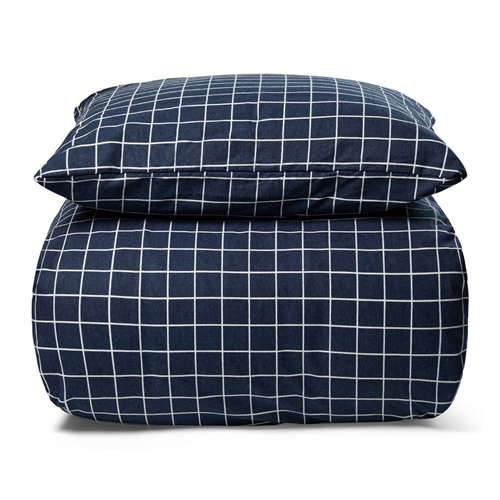 Flonel sengetøj - 140x200 cm - Ternet sengetøj - 100% bomulds flonel - Nordstrand Home sengesæt