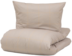 Kingsize sengetøj 230x220 cm - Frederik - grå/orange - 100% bomuld - Turiform