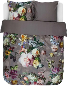 Sengetøj 200x200 cm - Fleur Taupe - Sengesæt i 100% Bomuldssatin - Essenza sengetøj