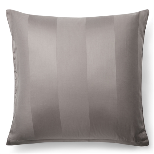  Pudebetræk 60x63 cm - 100% bomuldssatin - Karen sand - Stribet, jacquardvævet hovedpudebetræk - Ekstra blødt pudebetræk fra By Borg