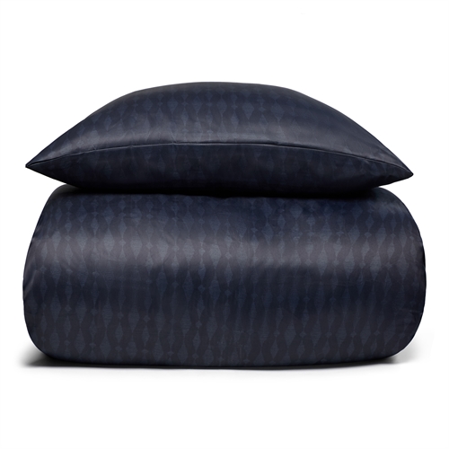 Mønstret sengetøj - Blåt sengesæt - Satin sengetøj 140x200 cm - IN Style sengelinned