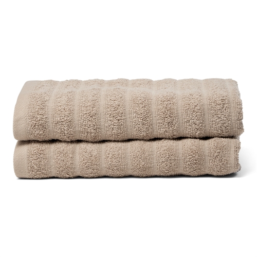 Bomulds håndklæder - 100% kæmmet bomuld - 50x100 cm - 2-pak - Sand