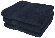 Badelagen - 100x150 cm - Mørkeblå - 100% Egyptisk bomuld - Luksus håndklæder fra By Borg