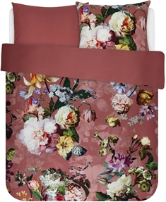 Sengetøj 200x220 cm - Fleur Dusty Rose - Sengesæt med 2 design - 100% bomuldssatin - Essenza sengetøj