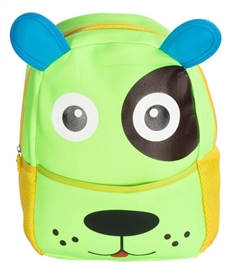 Børne rygsæk - Grøn med hundeansigt 