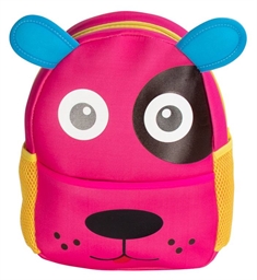Børne rygsæk - Pink med hundeansigt 