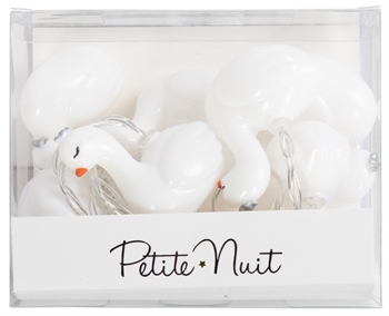 Lyskæde til børn - Hvide svaner - 10 LED lamper - Længde 200 cm - Petite Nuit 