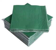 Papirservietter - Grønne juleservietter - Kasse med 120 servietter - 33x33 cm.