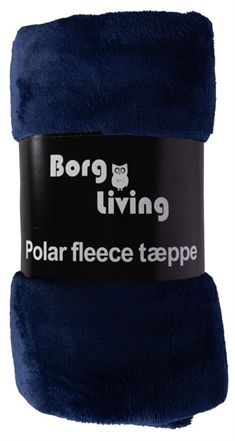 Fleece tæppe - Mørkeblå - 150x200 cm - Blødt og lækkert sofatæppe - Borg Living