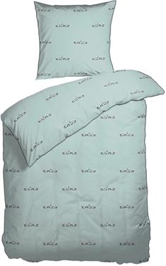 Grønt sengetøj 140x200 cm - Panda mint sengesæt - 100% Økologisk bomuld - Night and Day sengetøj