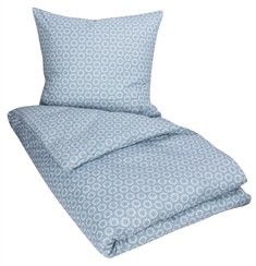 Sengetøj 140x200 cm - Mini floral - Blåt sengetøj - 100% Bomuld - Borg Living sengesæt