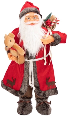 Julemand 70cm - Med gavesæk og bamse 