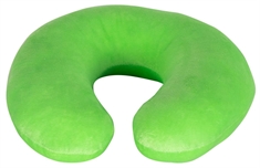 Rejsepude - Med blødt velourbetræk - Grøn - God støttende pude til rejse brug