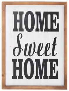 Billederamme med tekst - Home sweet home - 30x40 cm. 
