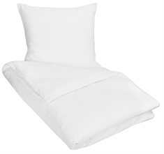 Hvidt sengetøj - 140x200 cm - Bæk og Bølge sengelinned - 100% Bomuld - Excellent By Borg sengesæt