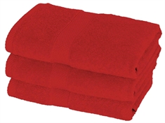 Håndklæde - 50x100 cm - Diamant - Rød - 100% Bomuld - Bløde håndklæder fra Egeria