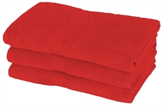 Badehåndklæde - 70x140 cm - Diamant - Rød - 100% Bomuld - Bløde bade håndklæder fra Egeria