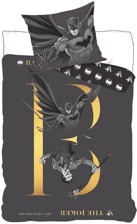 Batman sengetøj - 100% bomuld - Børnesengetøj 140x200 cm - Batman og Joker