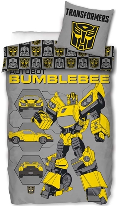 Transformers Sengetøj 150x210 cm - Bumblebee - Dynebetræk i 100% bomuld
