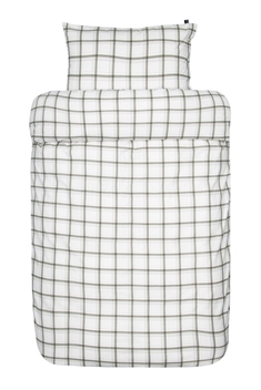Flonel sengetøj - 140x200 cm - Adam grøn - Sengesæt i 100% bomuldsflonel - Høie sengetøj