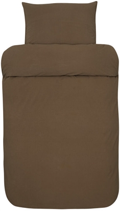 Høie sengetøj 140x200 cm - Frøya hasselbrun - Sengesæt i 100% stenvasket økologisk bomuld - Økologisk sengetøj