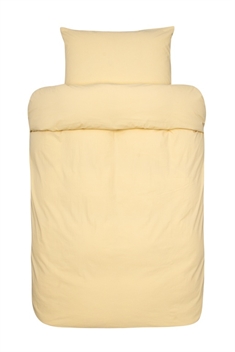 Gult sengetøj - 140x200 cm - Lyra dus gul - Sengesæt i 100% økologisk bomuld - Høie sengetøj