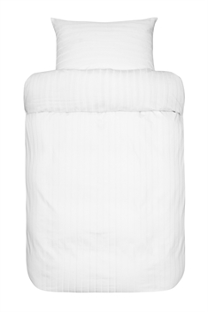 Hvidt sengetøj - 140x220 cm - Milano hvid - Sengesæt i 100% dobbyvævet bomuldssatin - Høie sengetøj